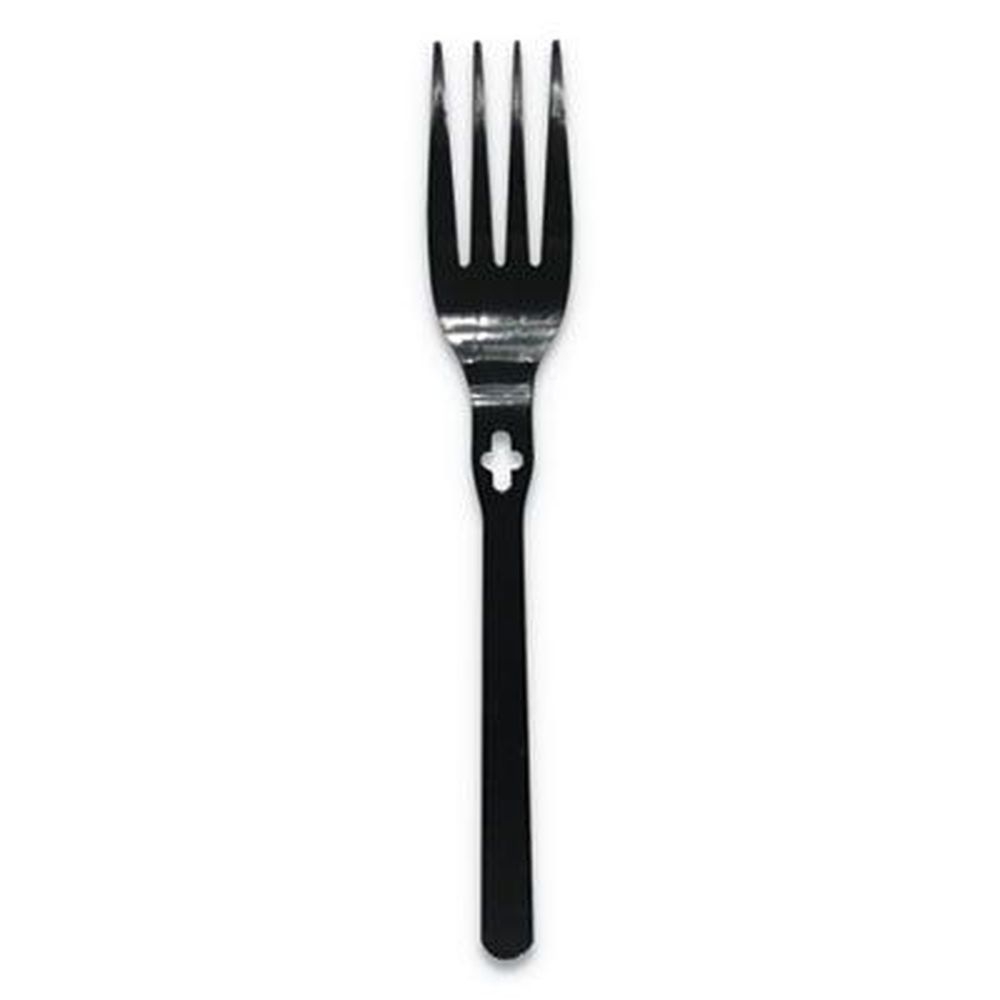 WeGo Black Polystyrene Fork -- 1000 per case