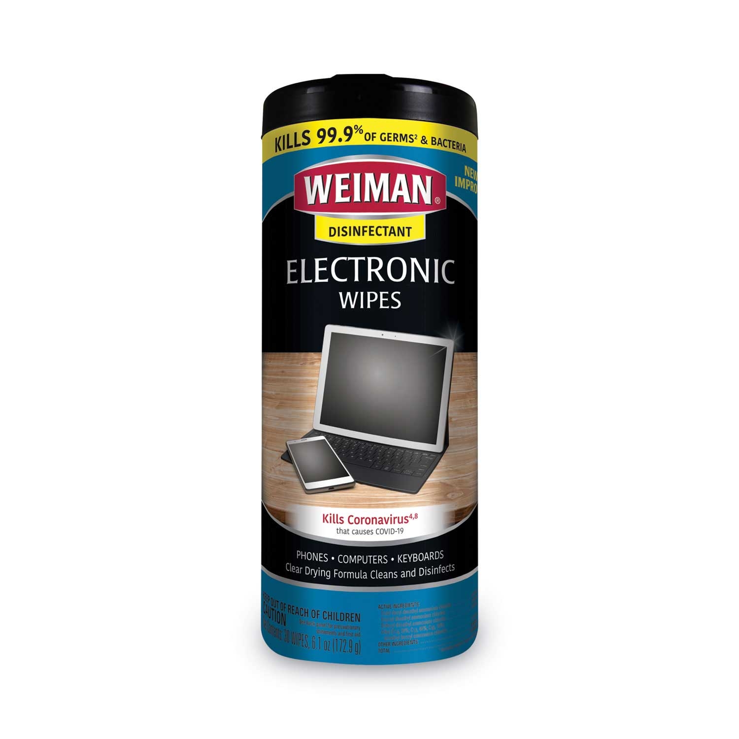 Weiman White E Tronic Wipes, 7 x 8 inch - 30 count per pack -- 4 packs per case