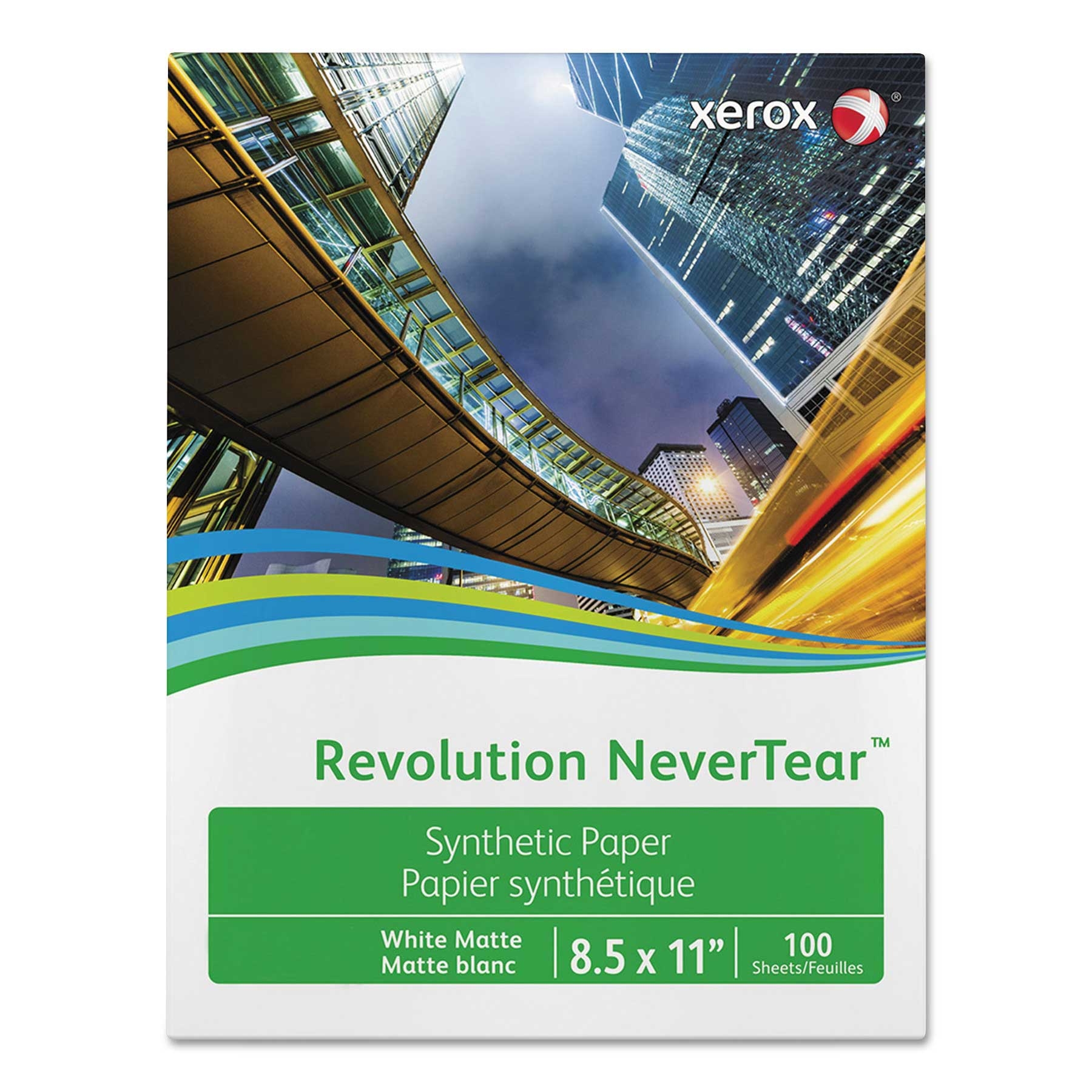 Xerox Smooth White 5 Mil Revolution Nevertear Paper, 8.5 x 11 inch -- 500 per case