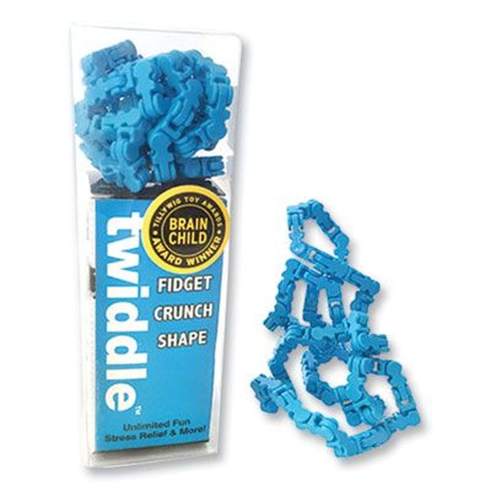 Zorbitz Blue Twiddle Fidget Crunch Shape for Ages 5 and Up