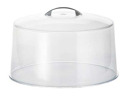 Tablecraft Assembled Cake Cover with Chrome Plated Handle, 12 x 12 x 7.5 inch -- 6 per case