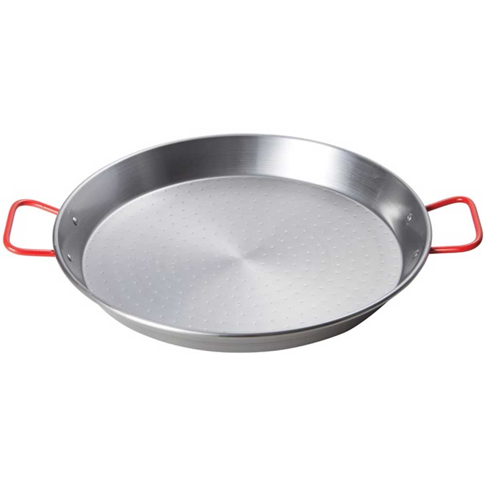 Winco Polished Carbon Steel Paella Pan, 14 1/8 inch -- 5 per case.