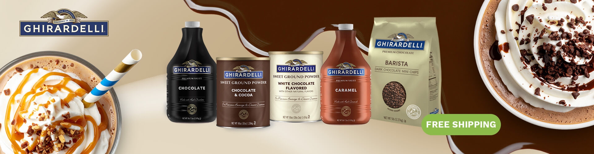 Sweet Ground Powders, Sauce Pump Bottles, Barista Chips and more!