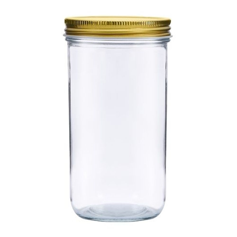 Glass Mason Jar with Metal Lid