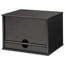 Victor Midnight Black Collection 5 Compartments MDF Desktop Organizer, 13.3 x 10.5 x 9.4 inch