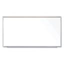 Ghent Magnetic White Surface Porcelain with Satin Aluminum Frame and Map Rail, 120.59 x 60.47 inch