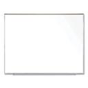 Ghent Magnetic Porcelain Whiteboard with Satin Aluminum Frame and Map Rail, 72.5 x 60.47 inch