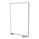 Ghent White Floor Partition with Aluminum Frame, 48.06 x 2.04 x 71.86 inch