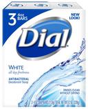 Dial Antibacterial White Deodorant Bar Soap, 4 Ounce - 3 count per pack -- 12 packs per case