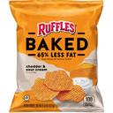 Ruffles Baked Cheddar and Sour Cream Potato Crisps, 0.8 Ounce -- 60 per case.