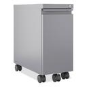 Hirsh Industries 1 Drawer File Legal/Letter Arctic Silver Zip Mobile Pedestal File, 10 x 19.88 x 21.75 inch