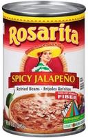 Rosarita Spicy Refried Beans, 16 Ounce -- 12 per case
