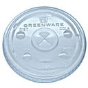 Greenware Compostable Plastic x-Slot Lid for B Size Cold Drink Cups -- 1000 per case.