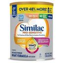 Similac Pro Sensitive for Fussiness and Gas Milk Based Powder Infant Formula with Iron, 29.8 Ounce Can -- 6 per case
