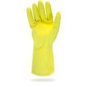 The Safety Zone Large Yellow Flock Lined Latex Gloves -- 12 pairs per case.