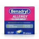Benadryl Dye-Free Allergy Liquid Gel Tablet, 24 count -- 6 per case