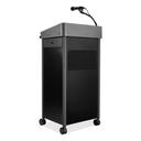Oklahoma Sound Greystone Charcoal Gray Lectern with Sound, 23.5 x 19.25 x 45.5 inch