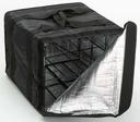 American Metalcraft Black Deluxe Pizza Delivery Bag with Rack, 19-1/2 inch Length x 19-1/2 inch Width x 14-1/2 inch Height