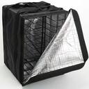 American Metalcraft Black Deluxe Pizza Delivery Bag with Rack, 19 inch Length x 19 inch Width x 27 inch Height