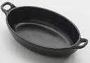 American Metalcraft Black Oval Melamine Cast Iron Casserole, 5 1/4 Ounce