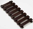 American Metalcraft Dark Brown Espresso Wood Glass Rack, 35 x 14 x 1 1/2 inch