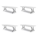 Correll Rectangular Gray Top Adjustable Folding Table with Black Legs, 60x 30x 22 inch to 32 inch -- 4 per case