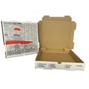 Nemco White / Kraft B Flute White Print Pizza Cafe Box, 14 x 14 x 2 inch -- 50 per case