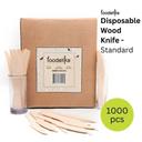 Foodstiks Standard Compostable Wood Knife, 100 count -- 10 per case