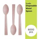 Foodstiks Premium Compostable Wood Spoon, 1000 count -- 6 per case