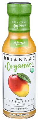 Briannas Organic Mango Vinaigrette Salad Dressing, 10 Fluid Ounce -- 6 per case