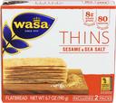 Wasa Sesame and Sea Salt Flatbread Thins, 6.7 Ounce -- 10 per case