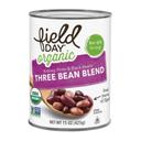 Field Day Organic Three Bean Blend, 15 Ounce -- 12 per case