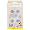 Wilton Planet Moon and Star Royal Icing Decorations, 0.7 Ounce -- 4 per case
