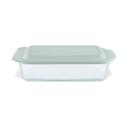 Pyrex Deep Rectangular Glass Baking Dish with Sage Green Lid, 9 x 13 inch -- 2 per case