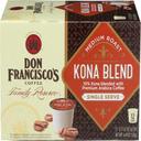 Don Franciscos Kona Blend Medium Roast Single Serve Coffee, 12 count -- 6 per case