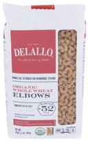 Delallo Organic Whole Wheat Elbows Pasta, 16 Ounce -- 12 per case