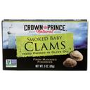 Crown Prince Smoked Baby Clams in Olive Oil, 3 Ounce -- 12 per case