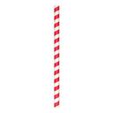 Aardvark Unwrapped Red Stripe Paper Straw, 8.50 inch - 185 count per pack -- 8 packs per case