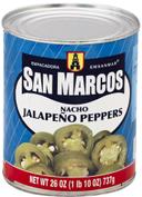 San Marcos Nacho Jalapeno Pepper, 26 Ounce -- 12 per case