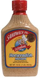 Woeber Sandwich Pal Horseradish Mustard, 16 Ounce -- 6 per case