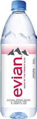 Evian Natural Spring Water, 1 Liter -- 12 per case