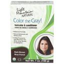 Light Mountain Color the Gray Dark Brown Haircolor and Conditioner, 9 Ounce -- 6 per case
