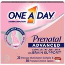One-A-Day Womens Advanced Prenatal Multivitamin Softgels and Choline Tablets, 60 count -- 24 per case