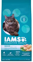Iams Proactive Health Indoor Weight and Hairball Control Cat Food, 7 Pound Bag -- 4 per case