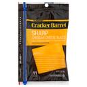 Kraft Cracker Barrel Natural Sharp Cheddar Sliced Cheese, 7 Ounce -- 10 per case.