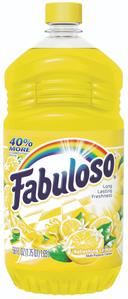 Fabuloso Lemon Liquid Cleaner, 56 Fluid Ounce -- 6 per case