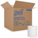 Scott Essential Universal Plus Paper White Hard Roll Towel, 600 Feet  -- 6 rolls per case