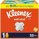 Kleenex Anti-Viral Facial Tissue, 55 count -- 27 per case