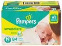 Pampers Swaddlers Size N Diaper -- 84 per case