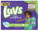 Luvs Size 6 Leak Protection Diaper - 54 count per pack
